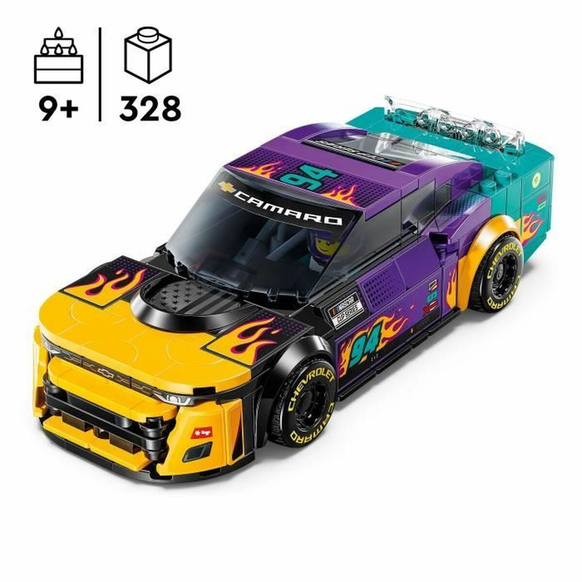 Set di Costruzioni Lego NASCAR Next Gen Chevrolet Camaro ZL1 328 Pezzi 3 S71007388_1