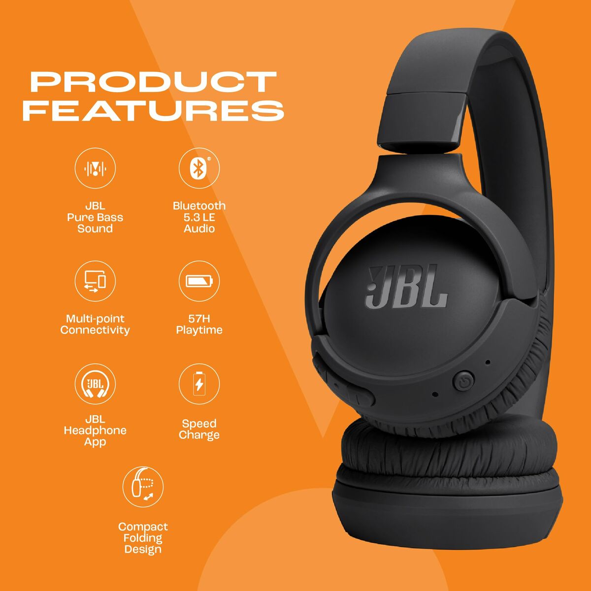 Auricolari JBL TUNE 520BT BK Nero 6 S9904022_4