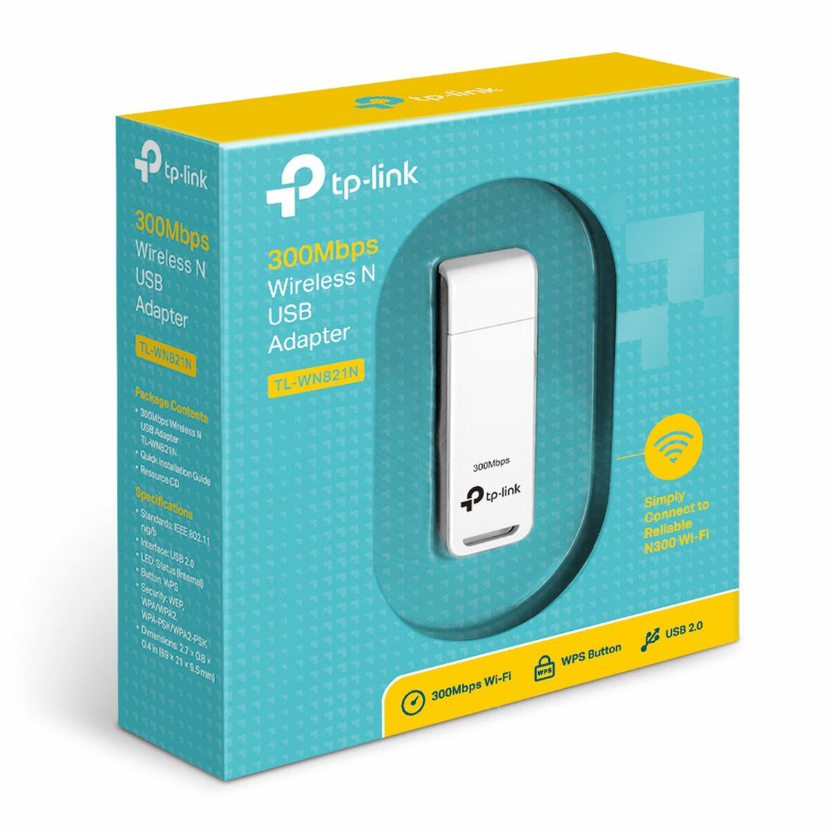Adattatore di Rete TP-Link TL-WN821N 300 Mbit/s Bianco 4 S9907731_2