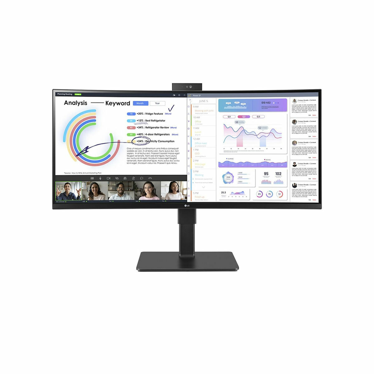Monitor LG 34BQ77QC-B Wide Quad HD 34" 60 Hz 2 S9904510_0