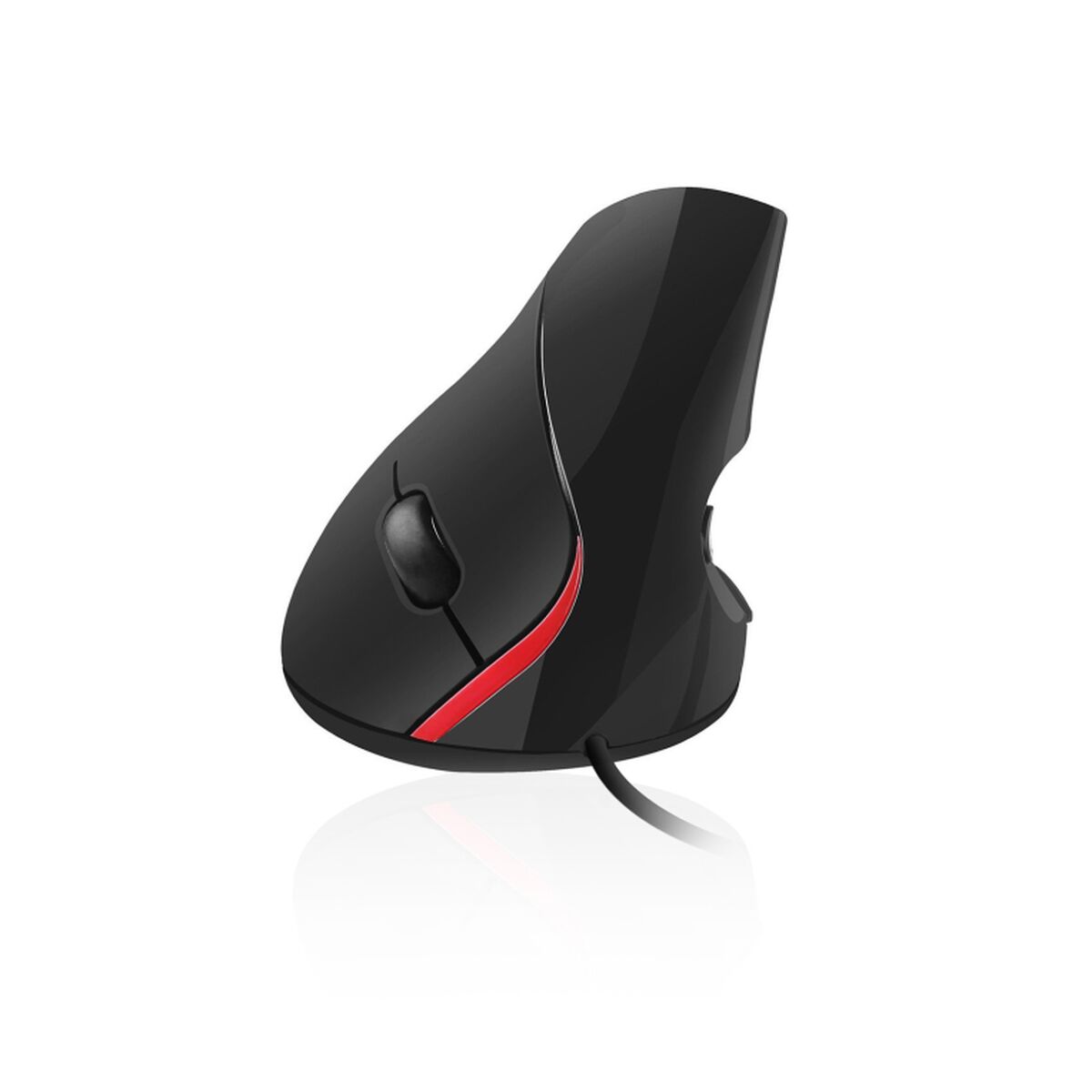 Mouse Ergonomico Ottico Ewent EW3156 1000 dpi USB Nero Nero/Rosso Rosso/Nero 2 S5626318_0