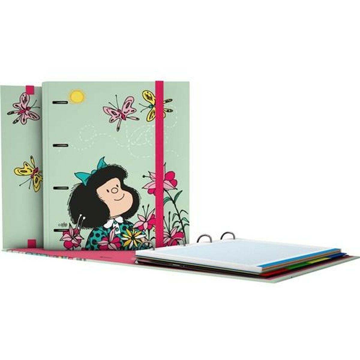 Raccoglitore ad anelli Mafalda Carpebook Verde A4 (2 Unità) 3 S8424574_1