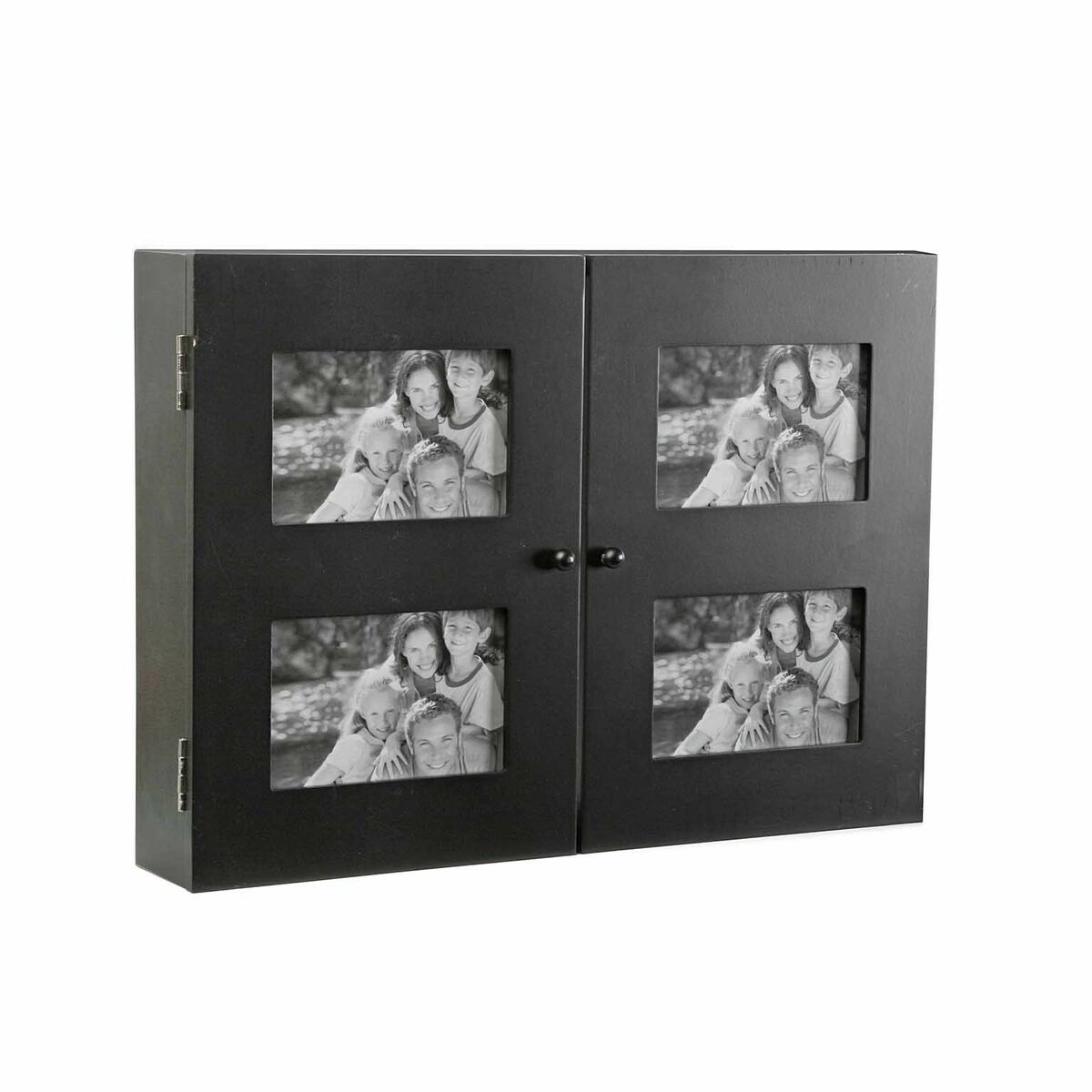 Armadietto portachiavi Versa Nero Legno (8,5 x 33 x 46 cm) 2 S3409674_0