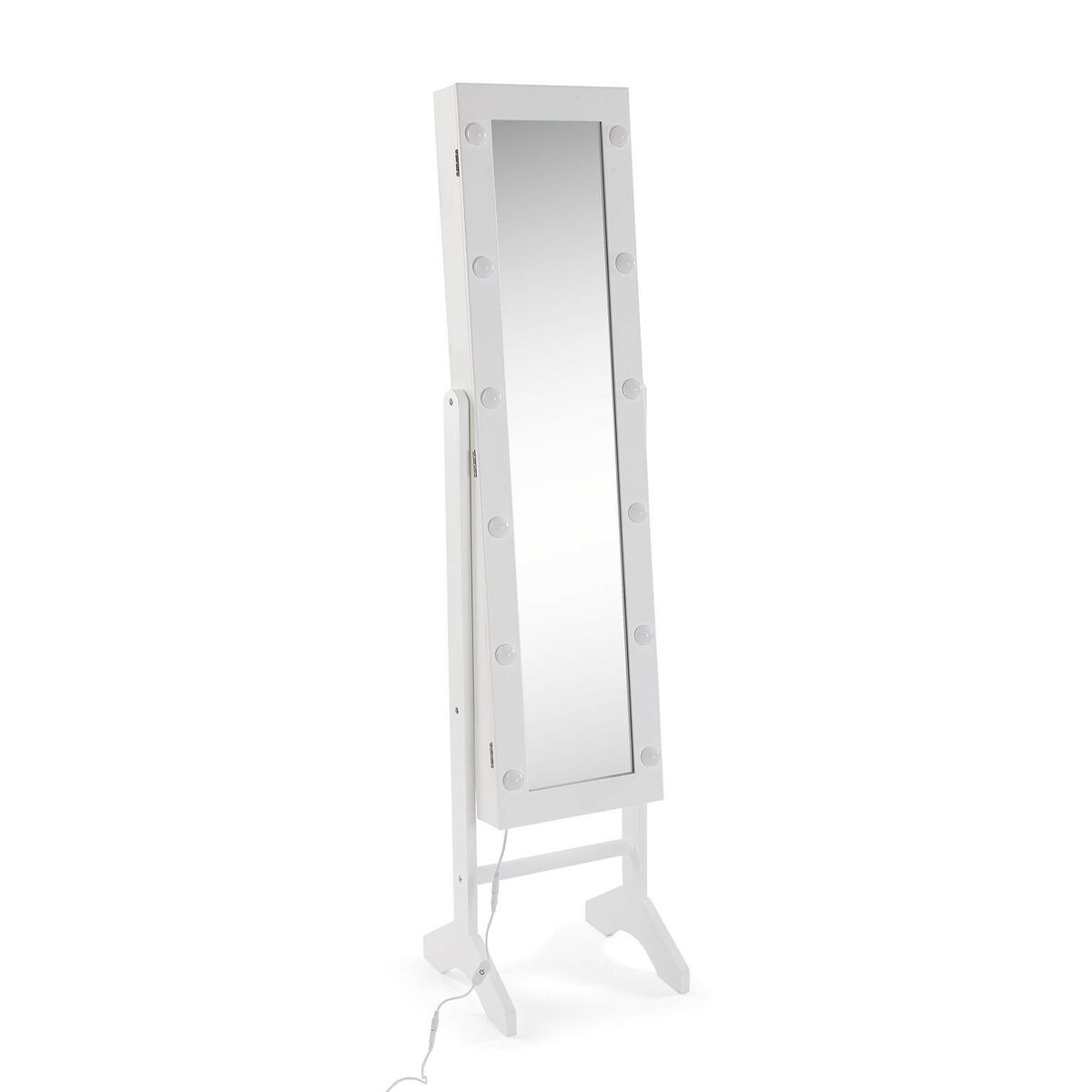 Specchio da parete Versa Bianco Specchio Legno MDF 35 x 153 x 35,2 cm Portagioie Verticale 2 S3411475_0