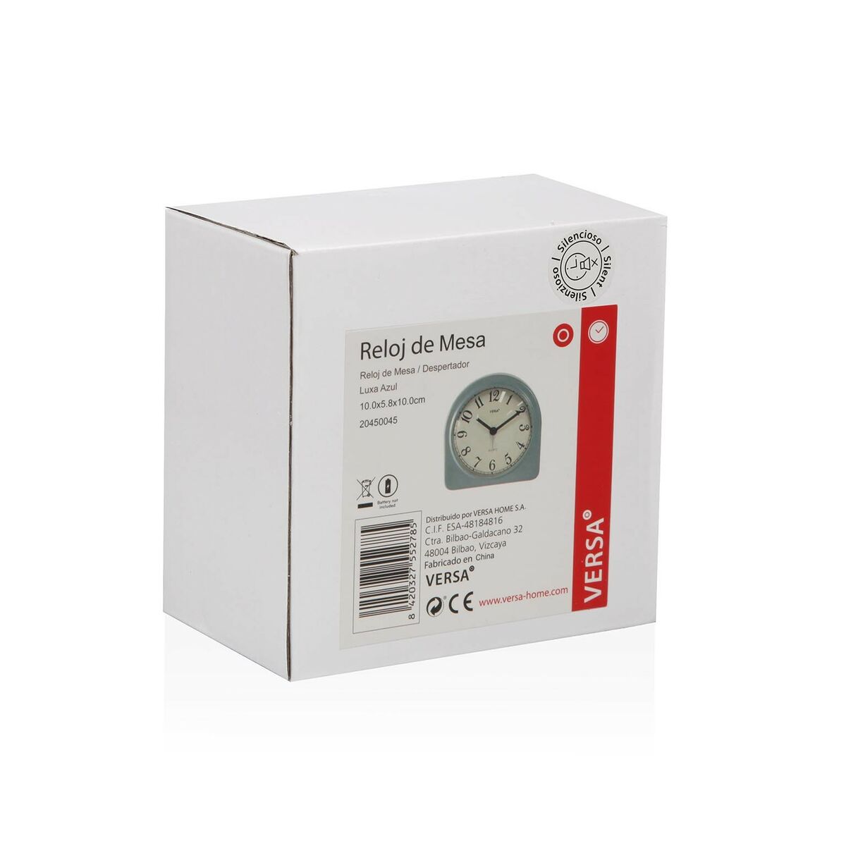 Orologio da Tavolo Versa Luxa Azzurro Plastica 5,8 x 10 x 10 cm 5 S3412939_3