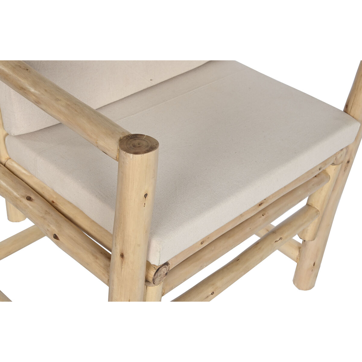 Poltrona Home ESPRIT Bianco Beige Naturale Cotone 61 x 50 x 90 cm 9 S3054227_7