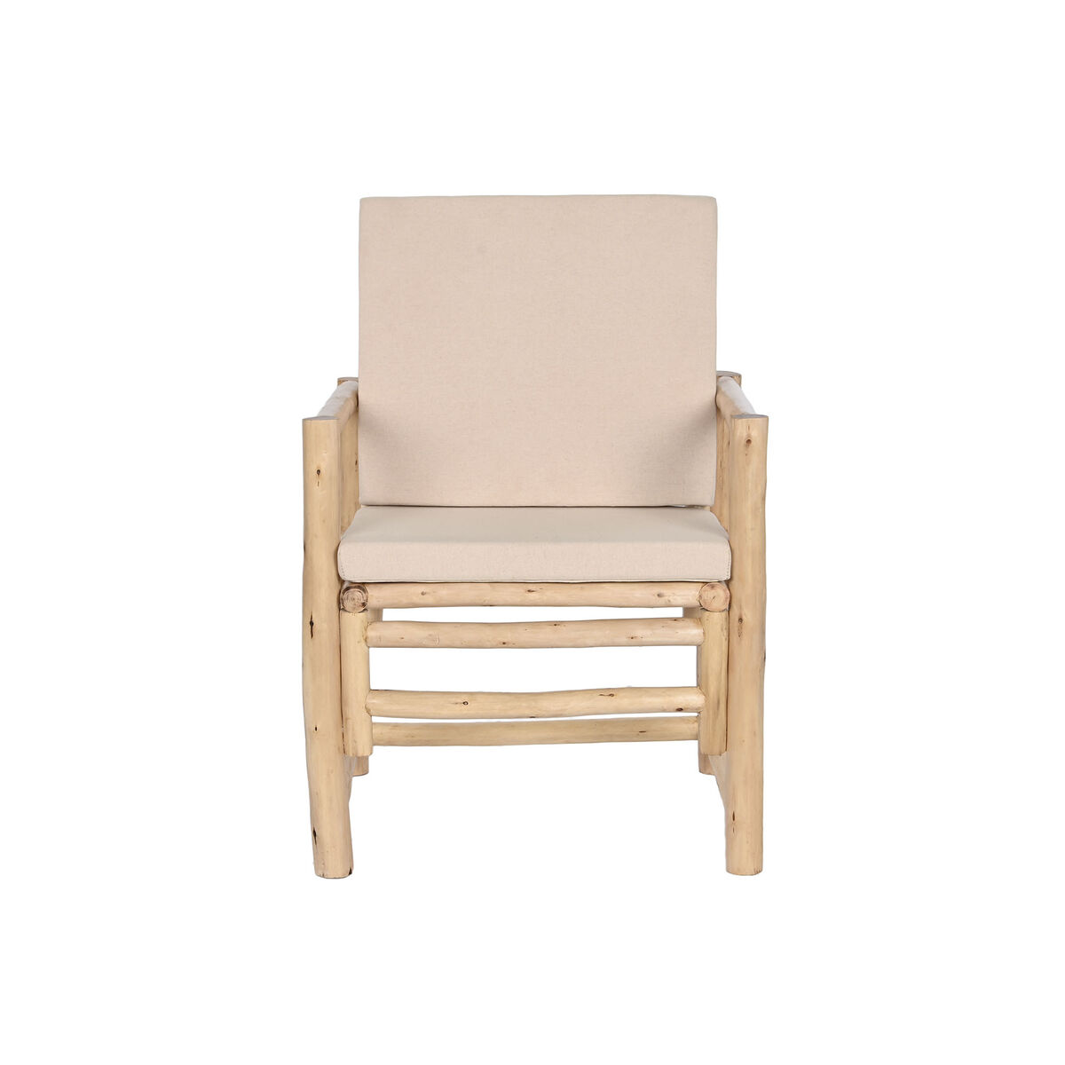 Poltrona Home ESPRIT Bianco Beige Naturale Cotone 61 x 50 x 90 cm 5 S3054227_3