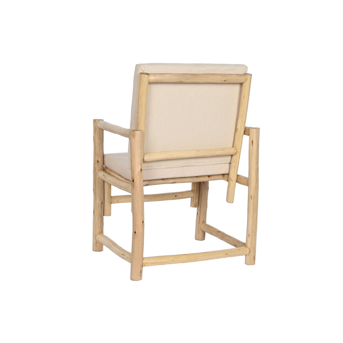 Poltrona Home ESPRIT Bianco Beige Naturale Cotone 61 x 50 x 90 cm 4 S3054227_2