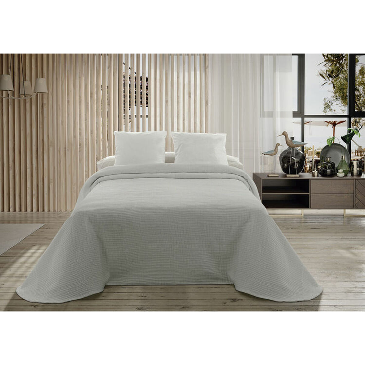 Trapunta Hosteline PALMA Grigio Perla Singolo 2 D2102766_0