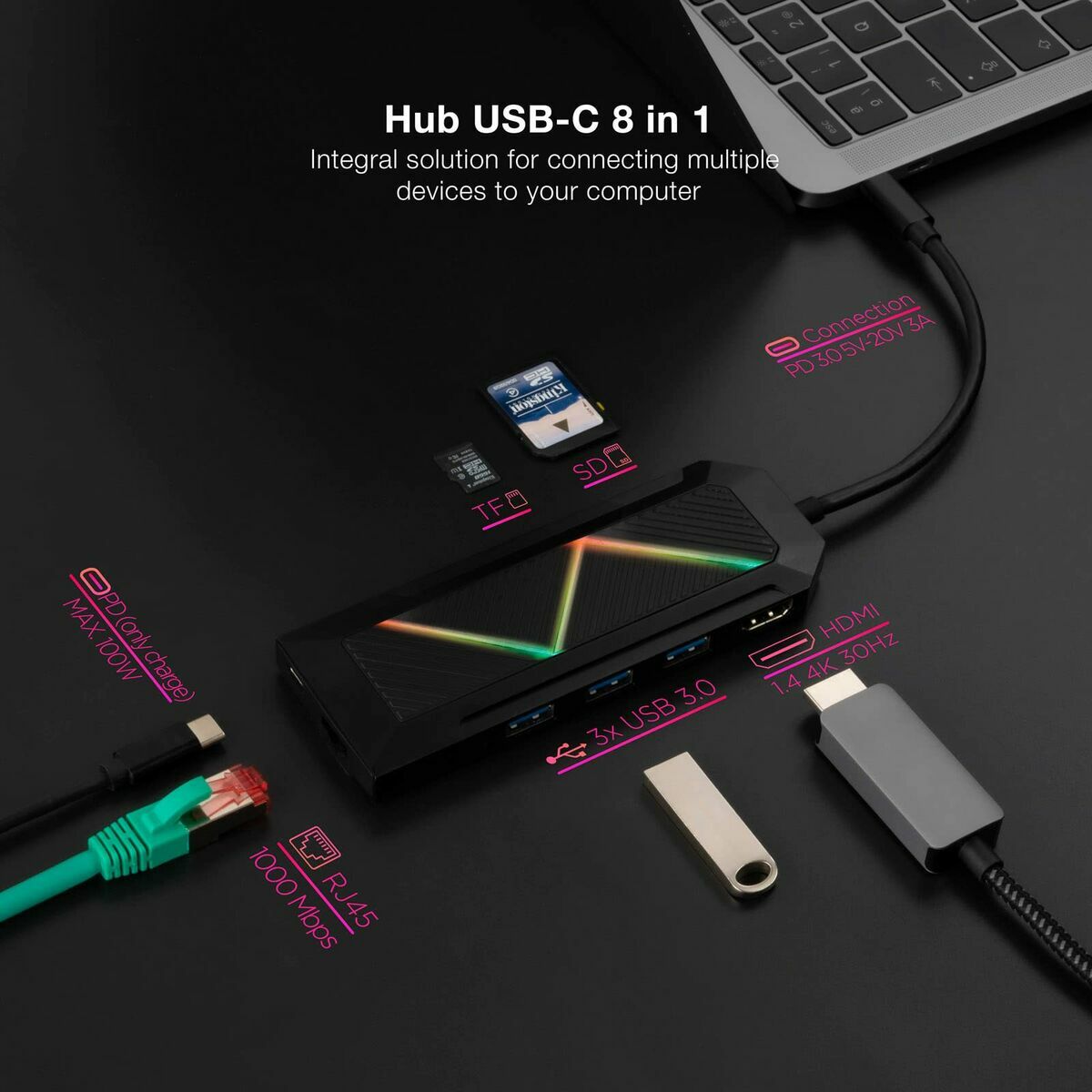 Hub USB NANOCABLE 10.16.0801 3 S9905272_1