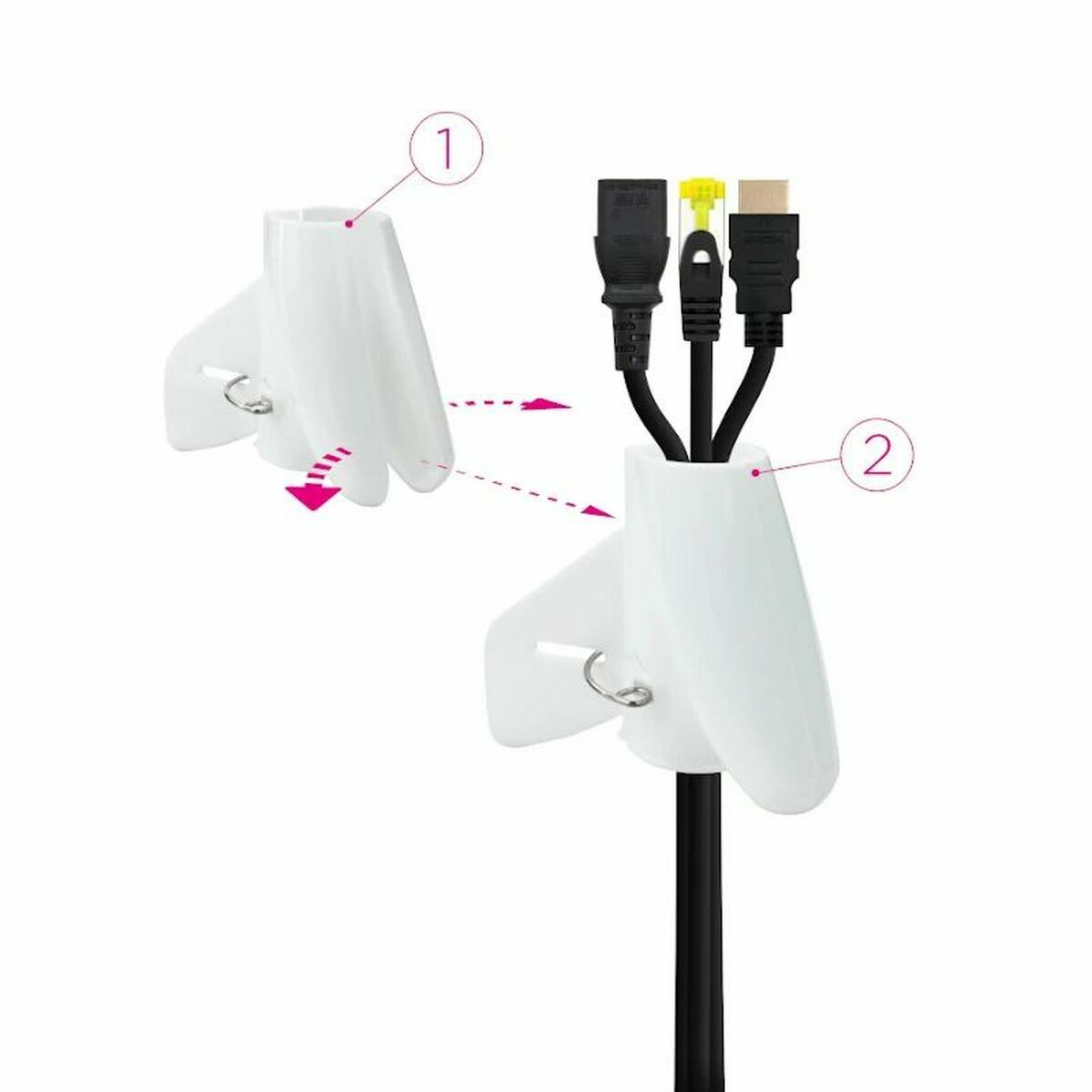 Raccogli Cavi NANOCABLE 10.36.0003-W Bianco Ø 25 mm 3 m 3 S9905290_1
