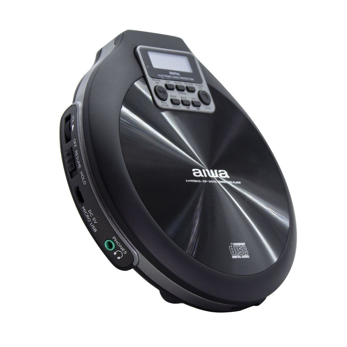 Riproduttore CD/MP3 Aiwa PCD-810BK Portatile Nero 5 S9913738_3