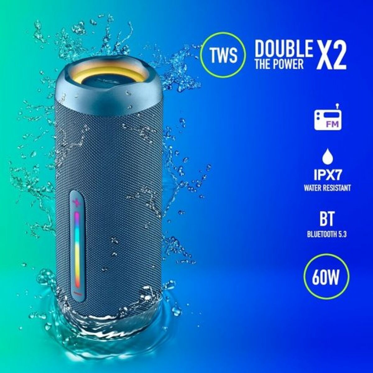 Altoparlante Bluetooth Portatile NGS ROLLERFURIA3BLUE Azzurro 60 W 4 S9905325_2