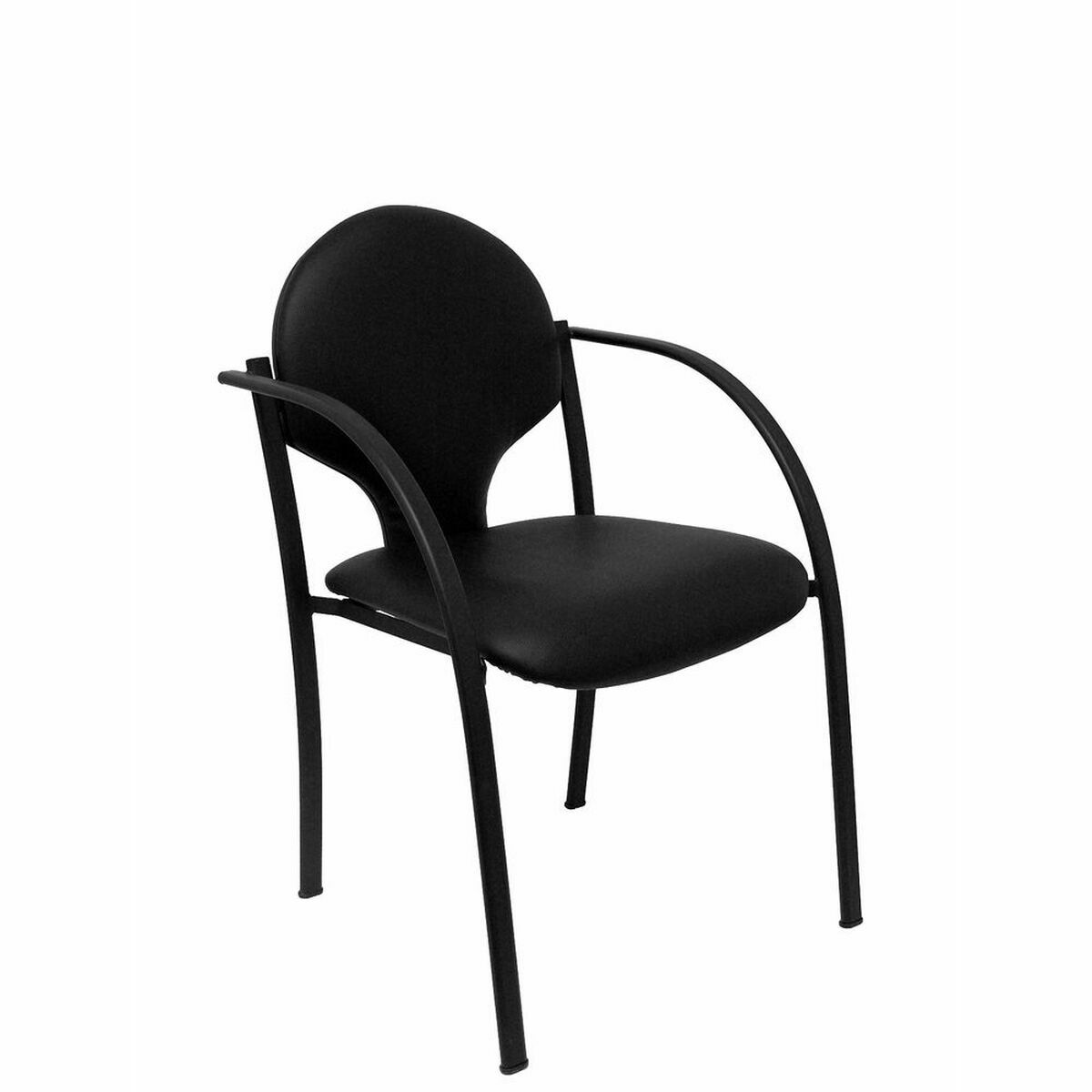 Sedia per Reception Hellin PYC PACK220NSPNE Nero 2 S7754561_0
