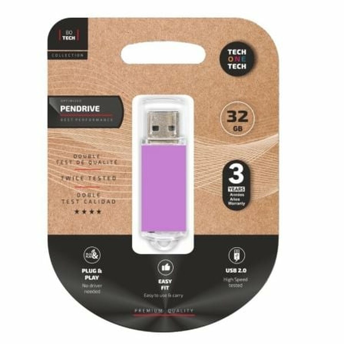 Memoria USB Tech One Tech TEC3009-32 Porpora 32 GB 2 S9911838_0