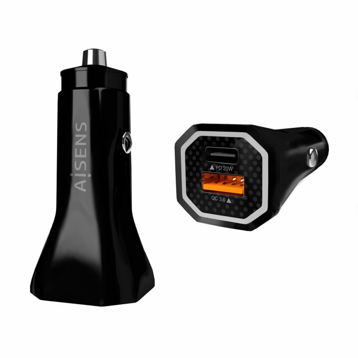 Caricabatterie per Auto Aisens ASCH-CAR2PQC-BK Nero 38 W 2 S9900914_0