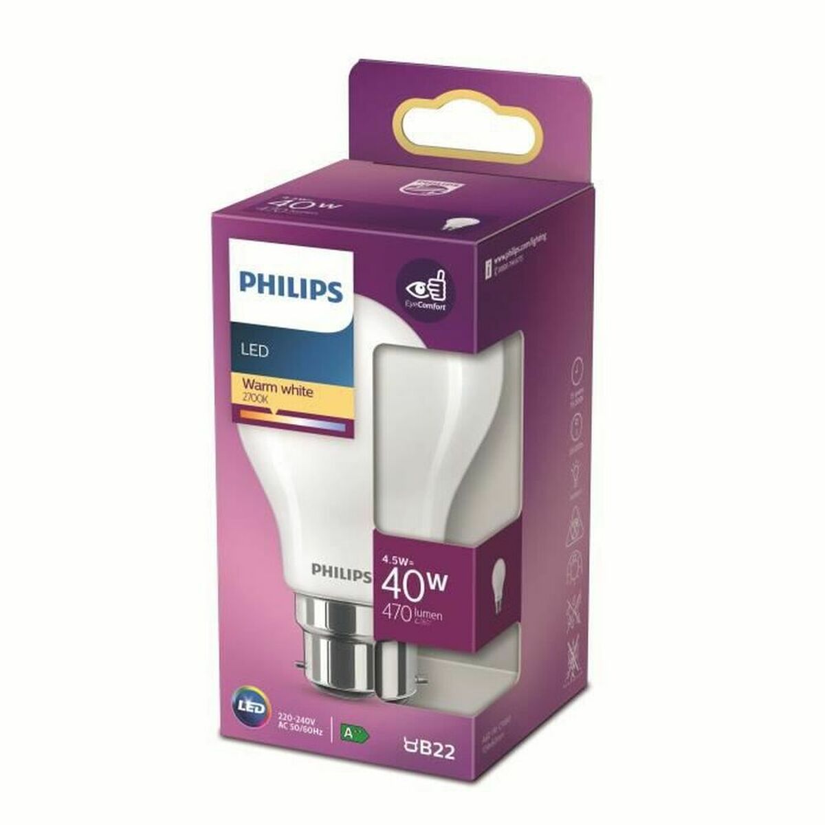 Lampadina LED Philips 8718699762476 Bianco F 40 W B22 (2700 K) 4 S7104683_2