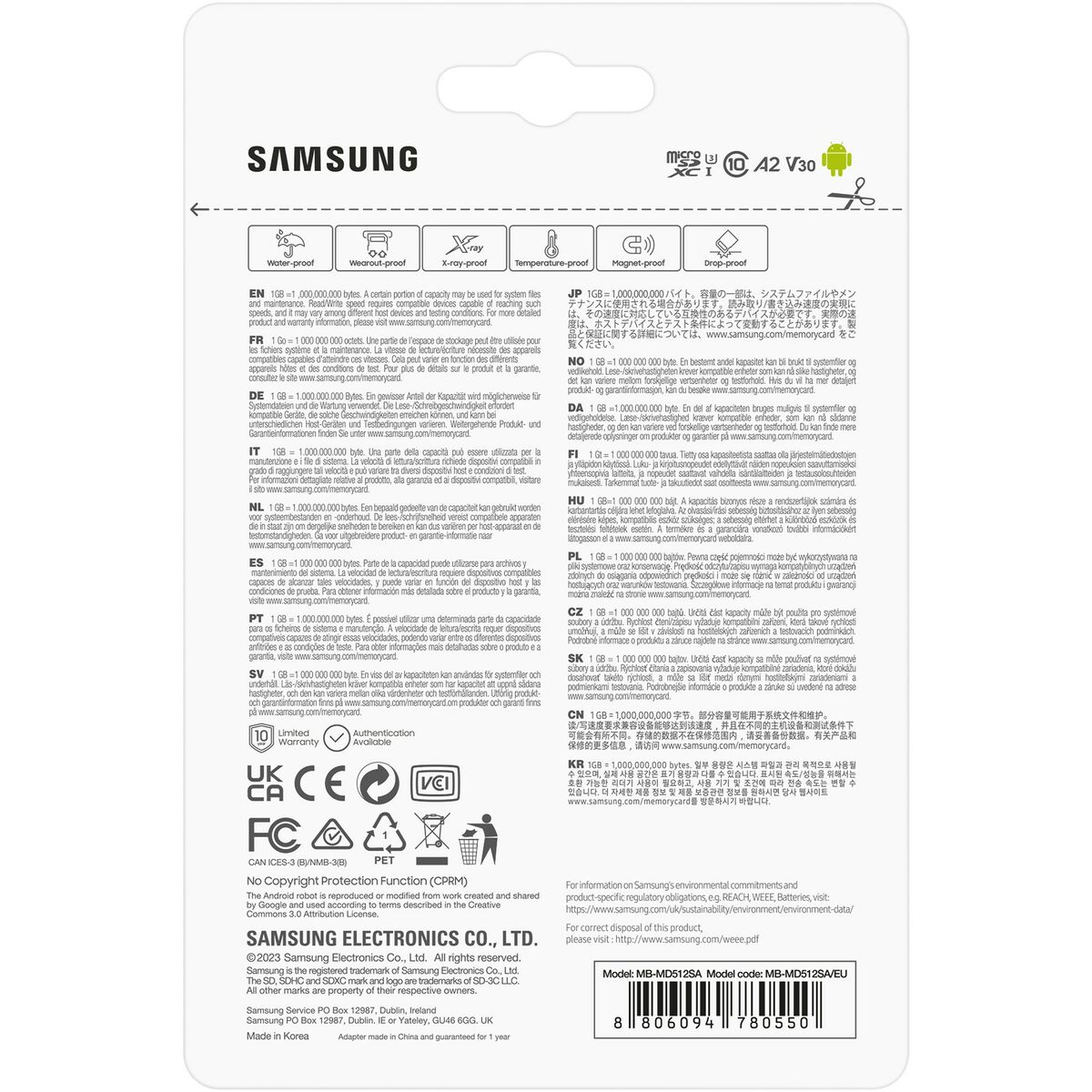 Scheda Micro SD Samsung MB-MD512SA/EU 512 GB 31 S9912575_29