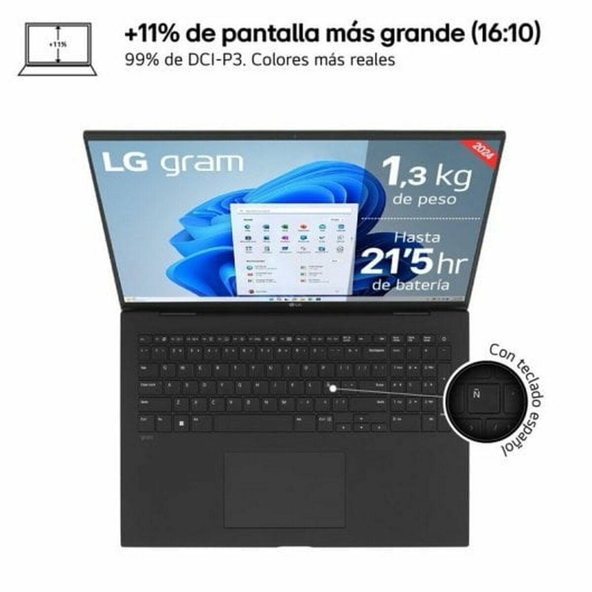 Laptop LG 17Z90S-G.AD7BB 17" 16 GB RAM 512 GB SSD Qwerty in Spagnolo 3 S5631715_1