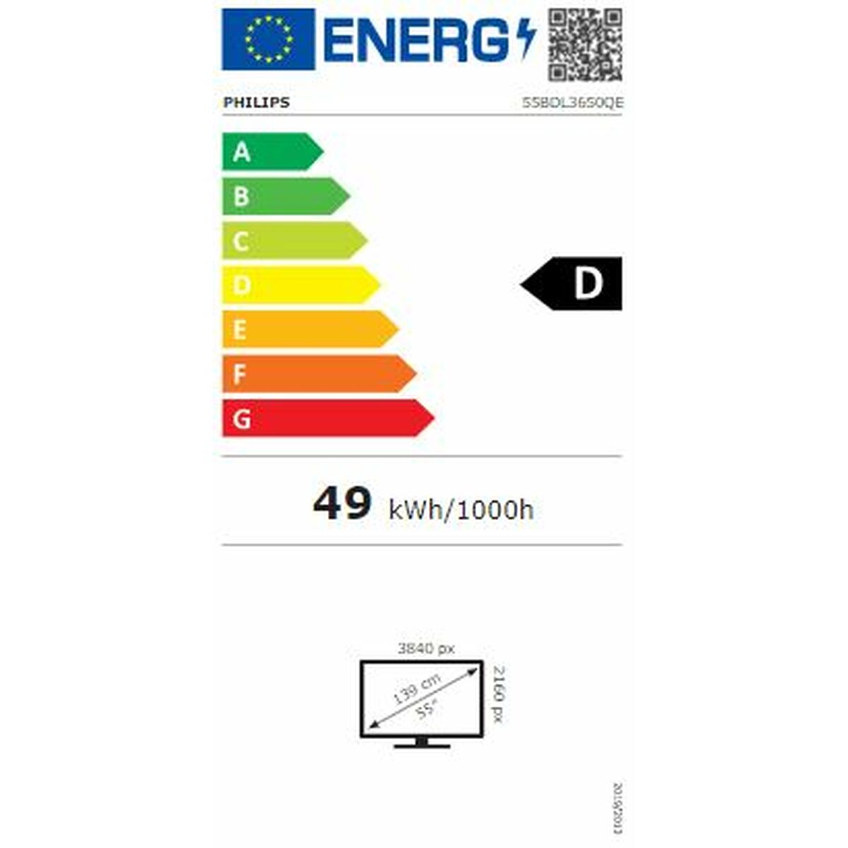 Monitor Philips 55BDL3650Q 4K Ultra HD 55" 50 - 60 Hz 4 S77102074_2