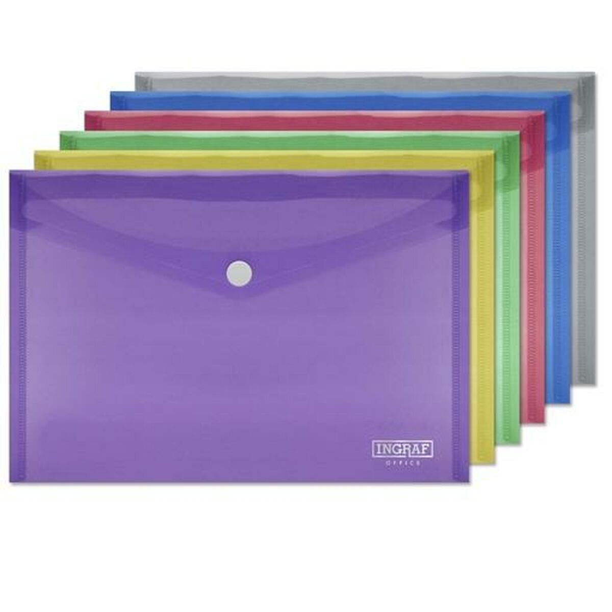 Portadocumenti Ingraf Plastica Multicolore Spilla A5 (10 Unità) 4 S8422088_2