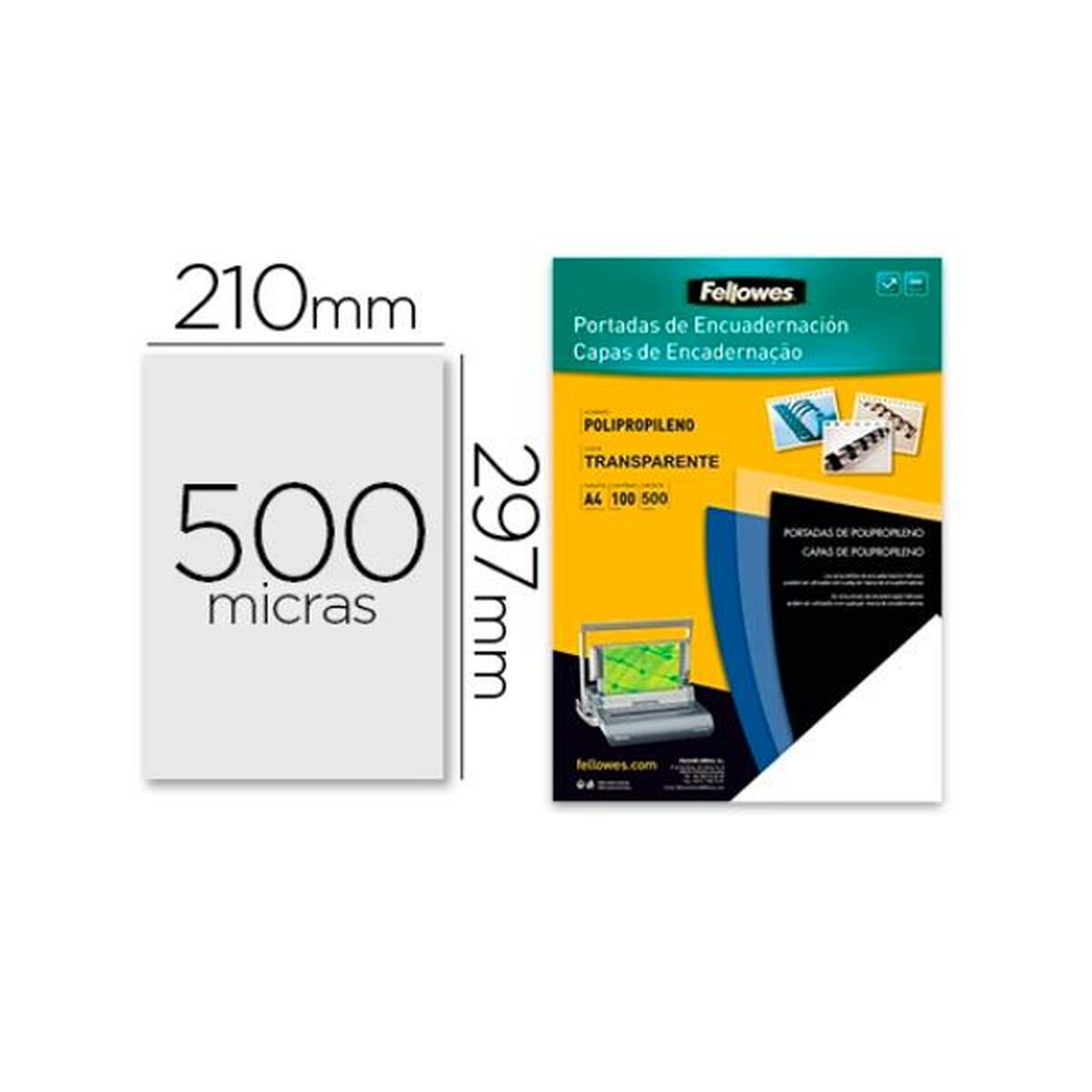 Copertine per rilegatura Fellowes 54772 Nero A4 (100 Unità) 3 S9911462_1
