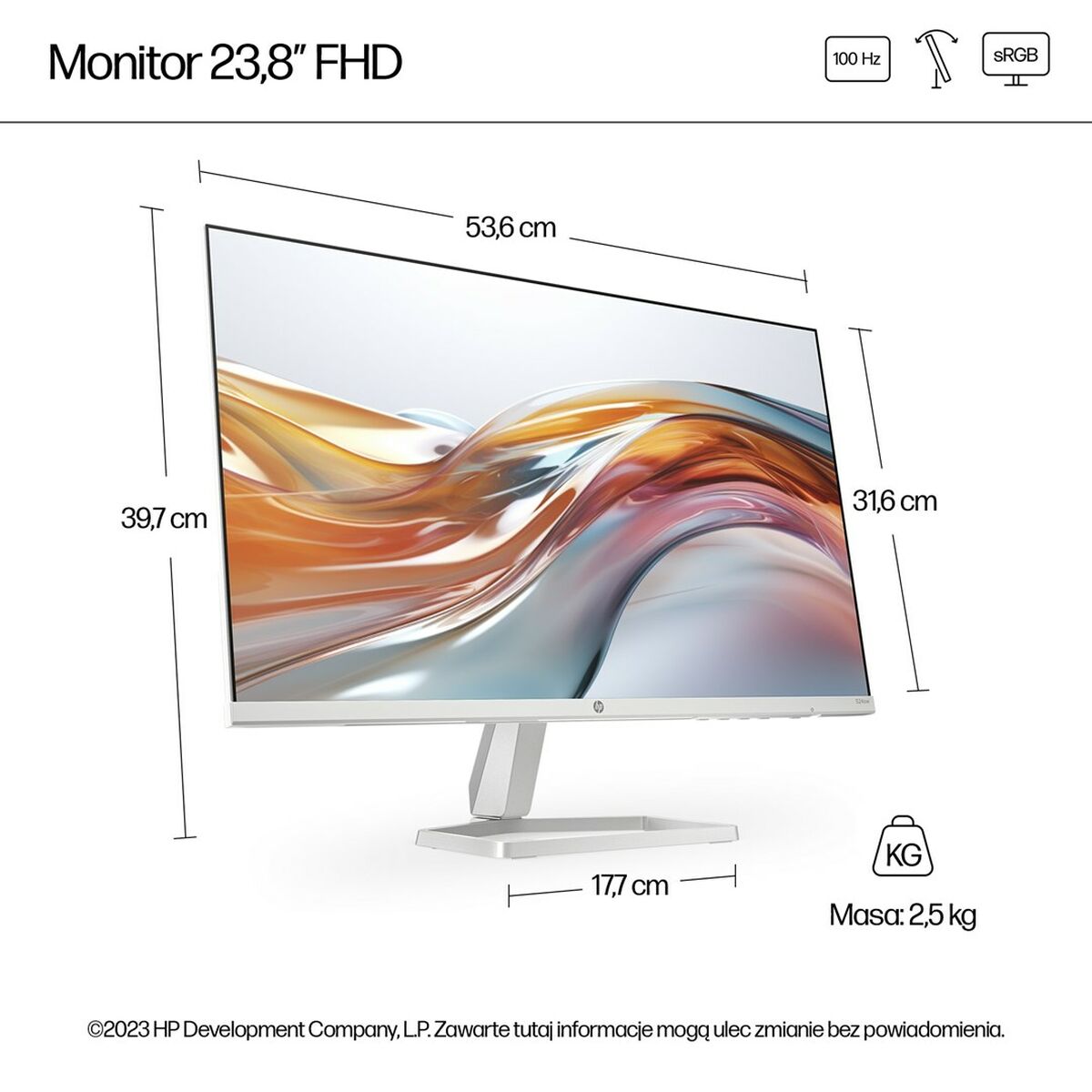 Monitor HP 94C21E9#ABB Full HD 23,8" 100 Hz 50 - 60 Hz 12 S91104760_10