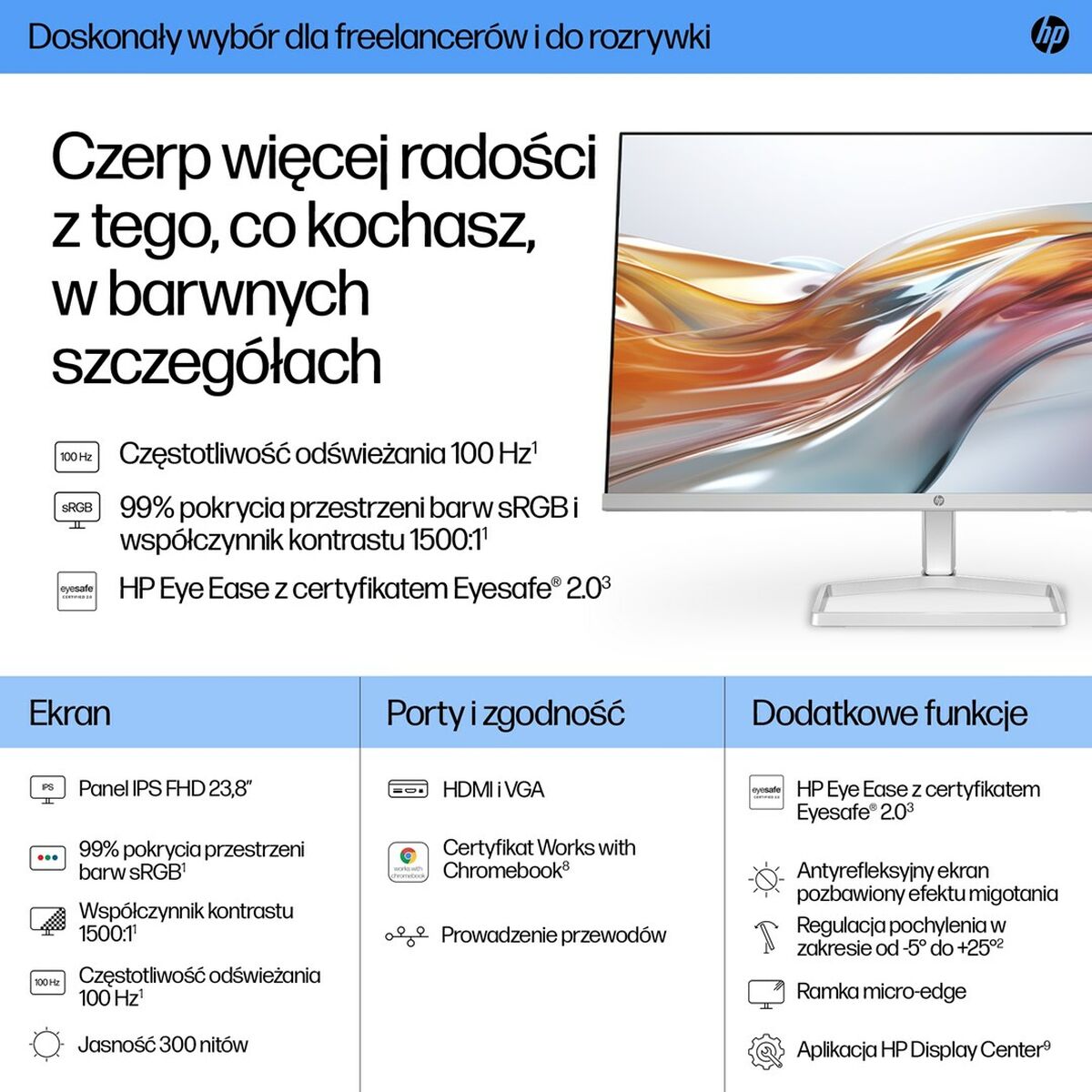 Monitor HP 94C21E9#ABB Full HD 23,8" 100 Hz 50 - 60 Hz 10 S91104760_8