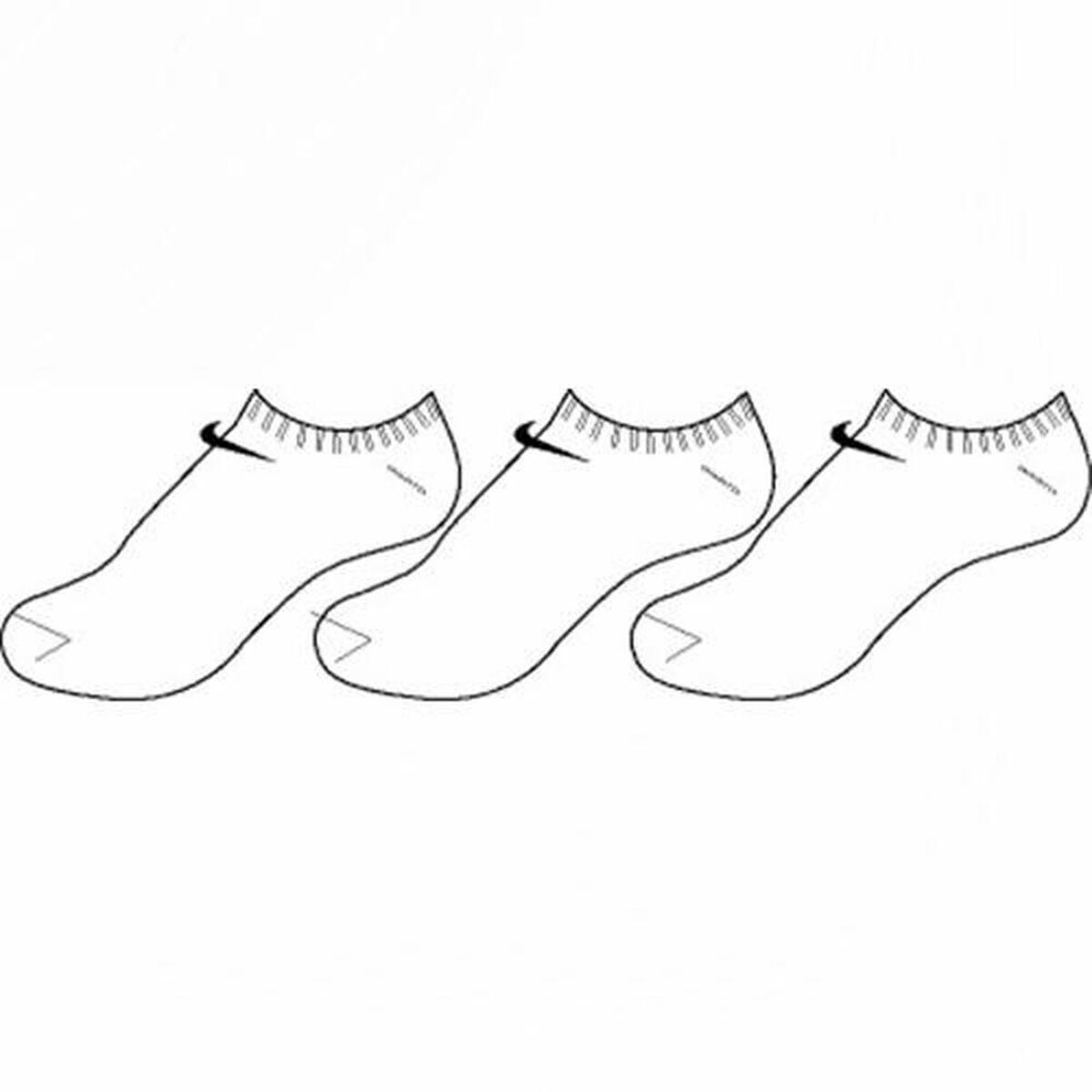 Calzini Fantasmini Sportivi Nike SX2554 101 Bianco/Nero 2 S2019376_0