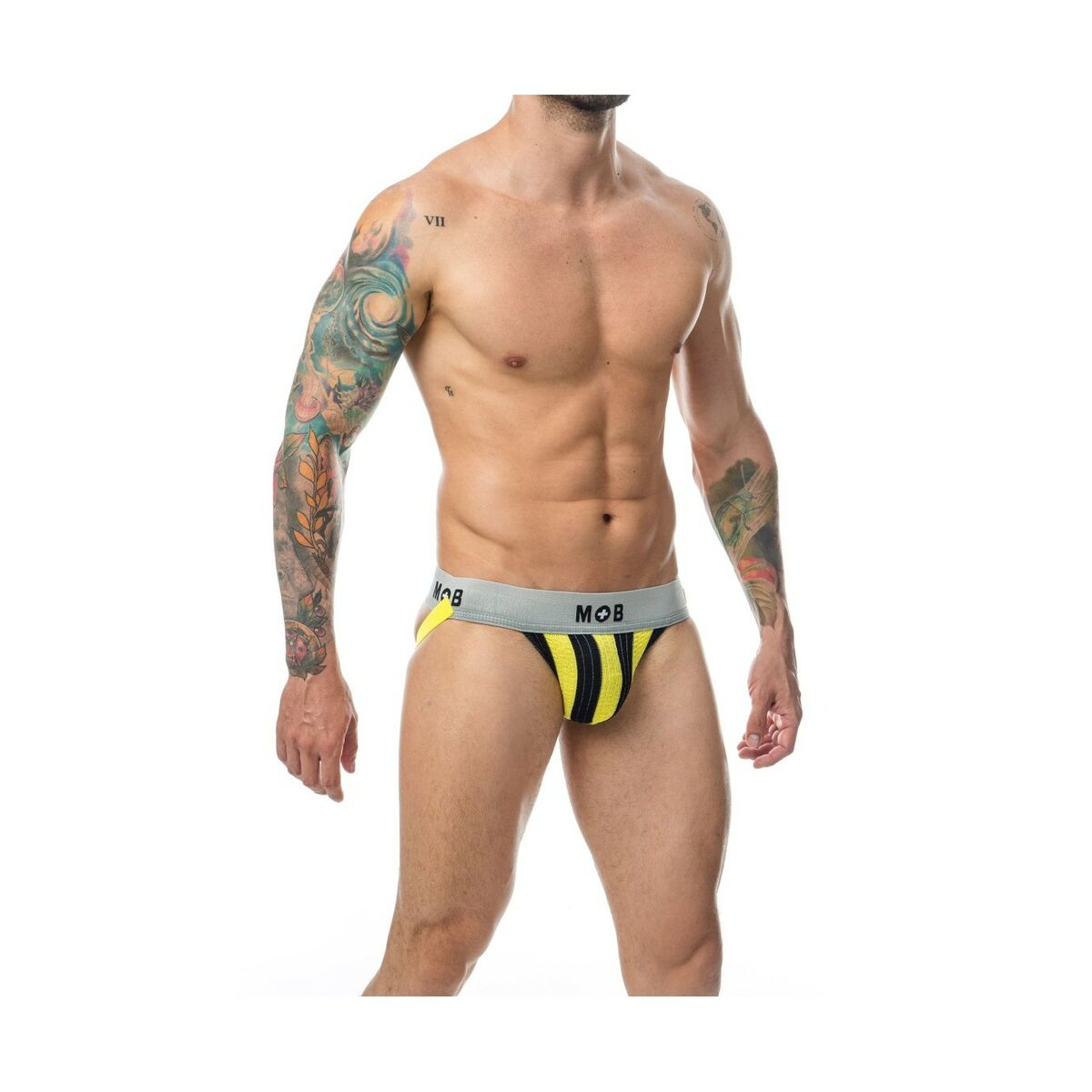 Tanga Mob Eroticwear Giallo Nero 2 M0402359_0