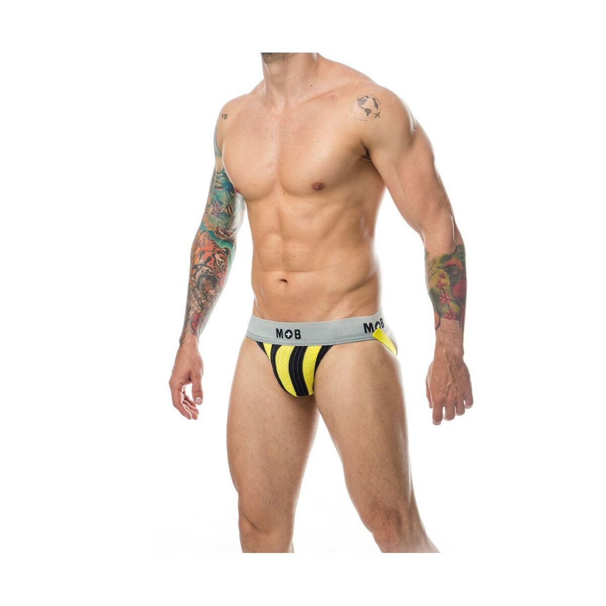 Tanga Mob Eroticwear Giallo Nero XL 5 M0402361_3
