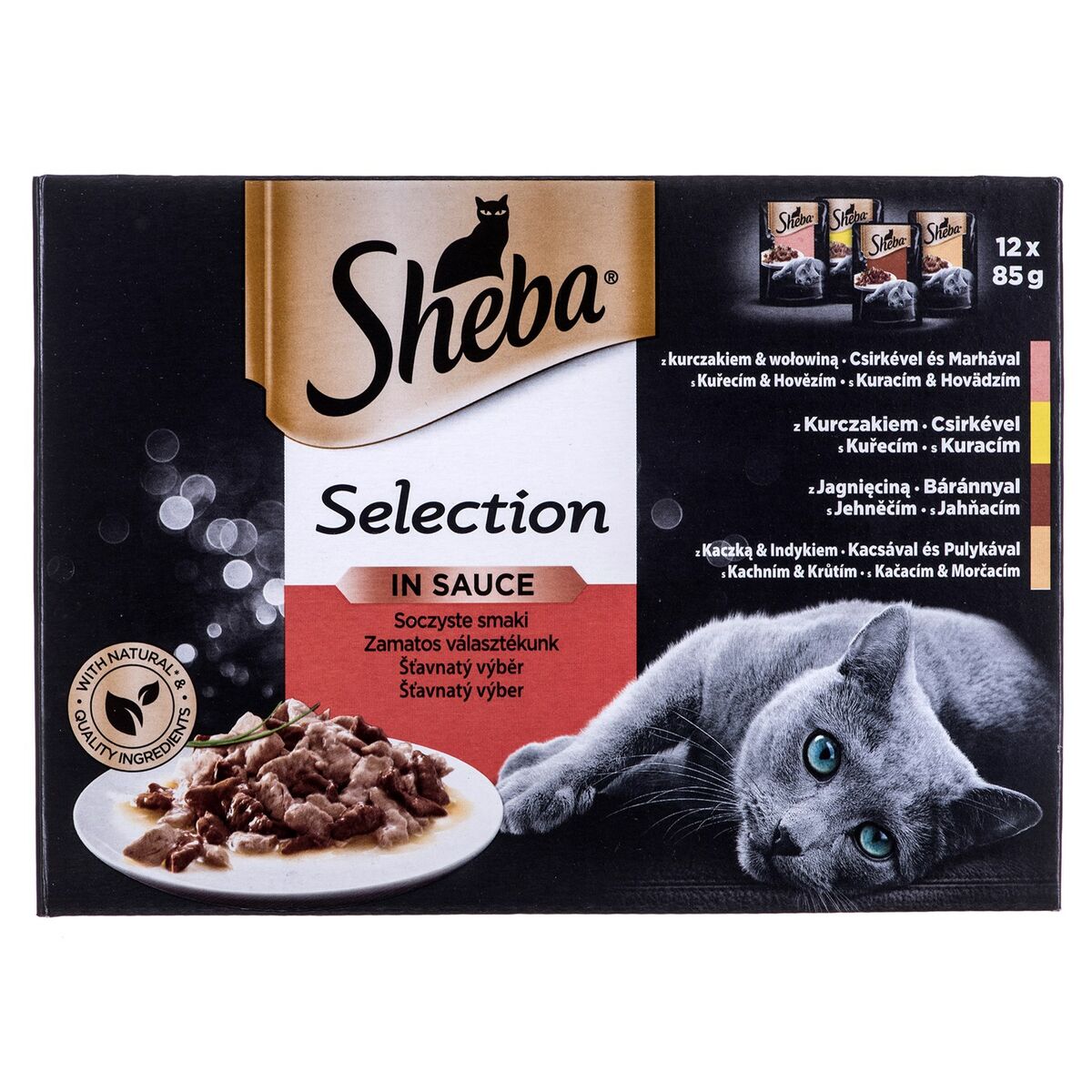 Cibo per gatti Sheba Selection in Sauce Pollo Tacchino Carne di vitello Agnello 85 g 2 S9159066_0