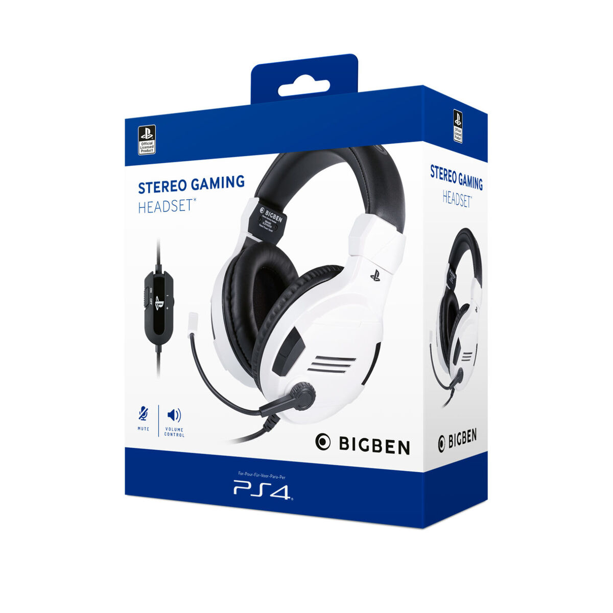 Auricolari con Microfono Gaming Big Ben Interactive PS4OFHEADSETV3WHITE Bianco Nero/Bianco 7 S55283699_5