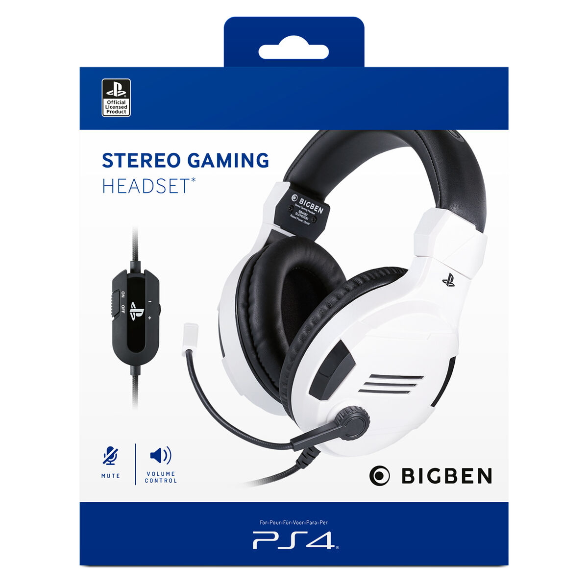 Auricolari con Microfono Gaming Big Ben Interactive PS4OFHEADSETV3WHITE Bianco Nero/Bianco 6 S55283699_4