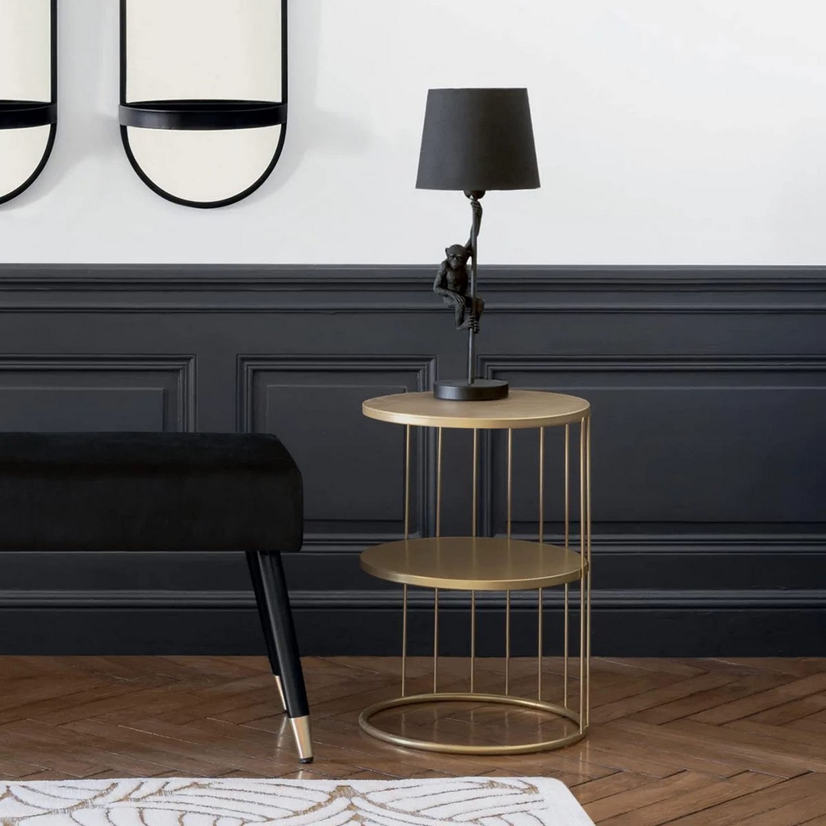 Tavolino da Caffè Atmosphera Kobu Dorato Metallo 36 x 36 x 52 cm 3 S7907950_1