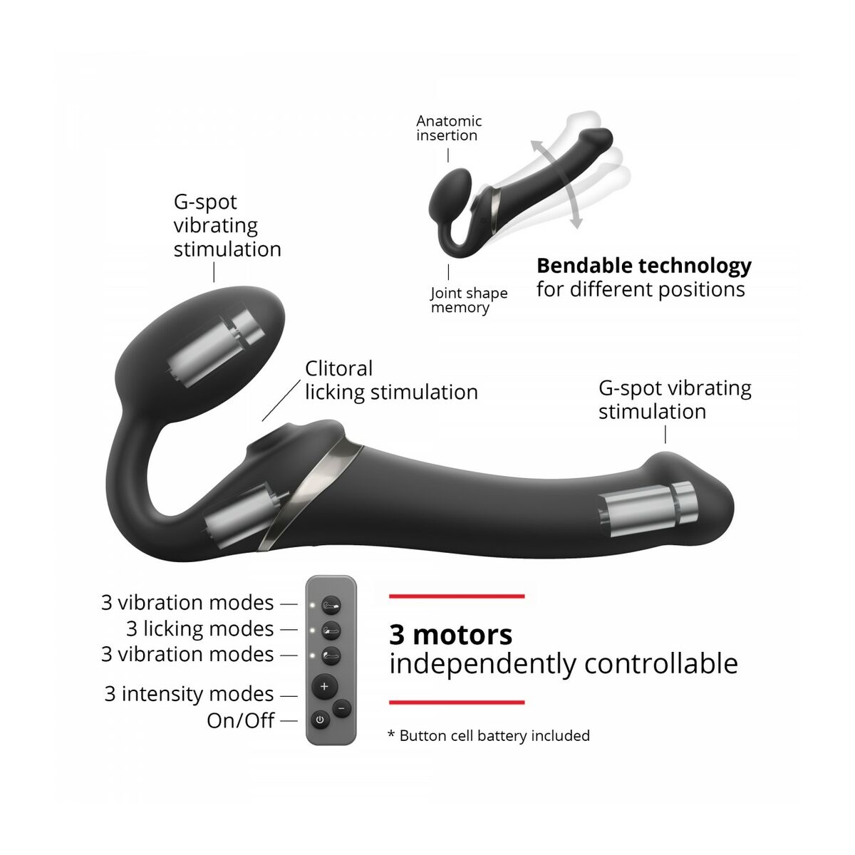 Dildo Strap-on-me 6017364 Nero L 3 M0404714_1