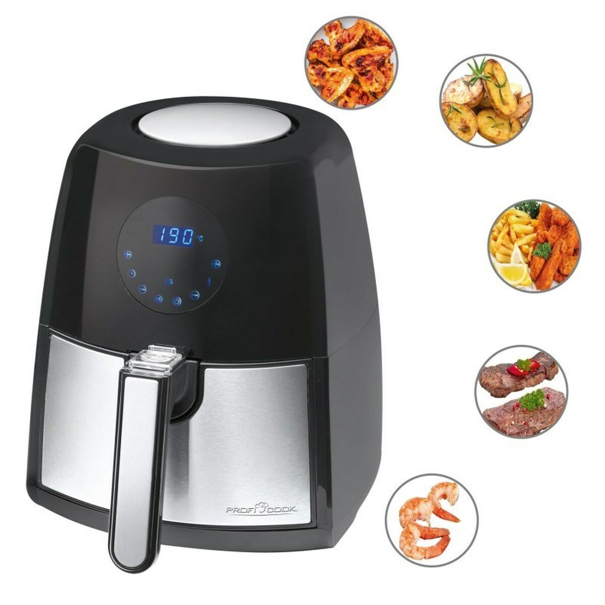 Friggitrice ad Aria Proficook PC-FR 1147 H Nero 1500 W 2,5 L 3 S9136212_1