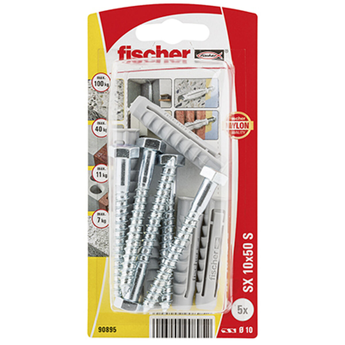Dadi e viti Fischer 5 Dadi e viti (10 x 50 mm) 2 S7901948_0