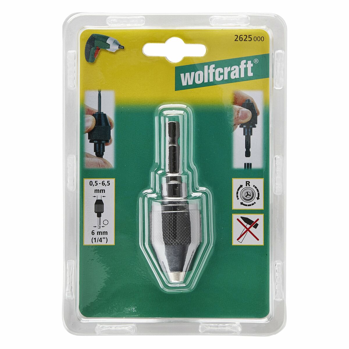 Mandrino per trapano con chiave Wolfcraft 2625000 5 S7907183_3