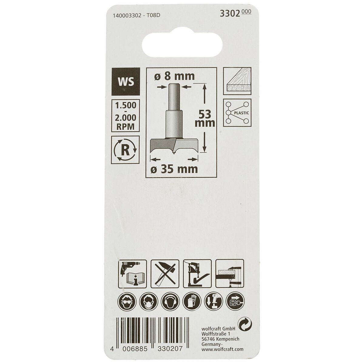 Trapano a corona/Fresatrice Wolfcraft 3302000 5 S7907188_3