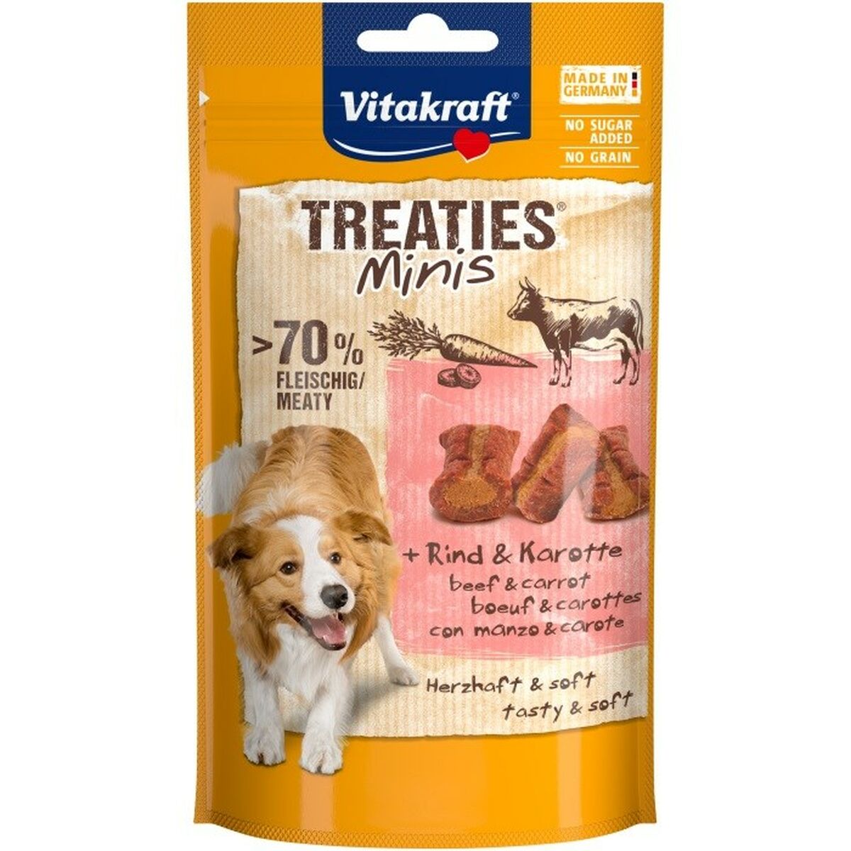 Snack per Cani Vitakraft Treaties Minis Beef and carrot Carne di manzo e vitello 2 S9195358_0