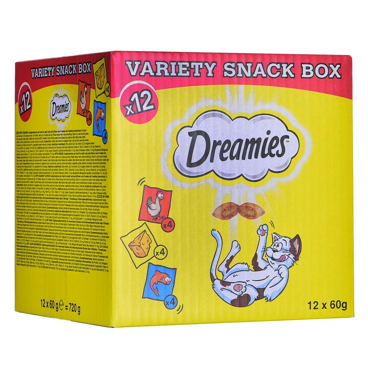 Spuntino per Cat Dreamies Variety 12 x 60 g Pollo Salmone Formaggio 2 S9124181_0