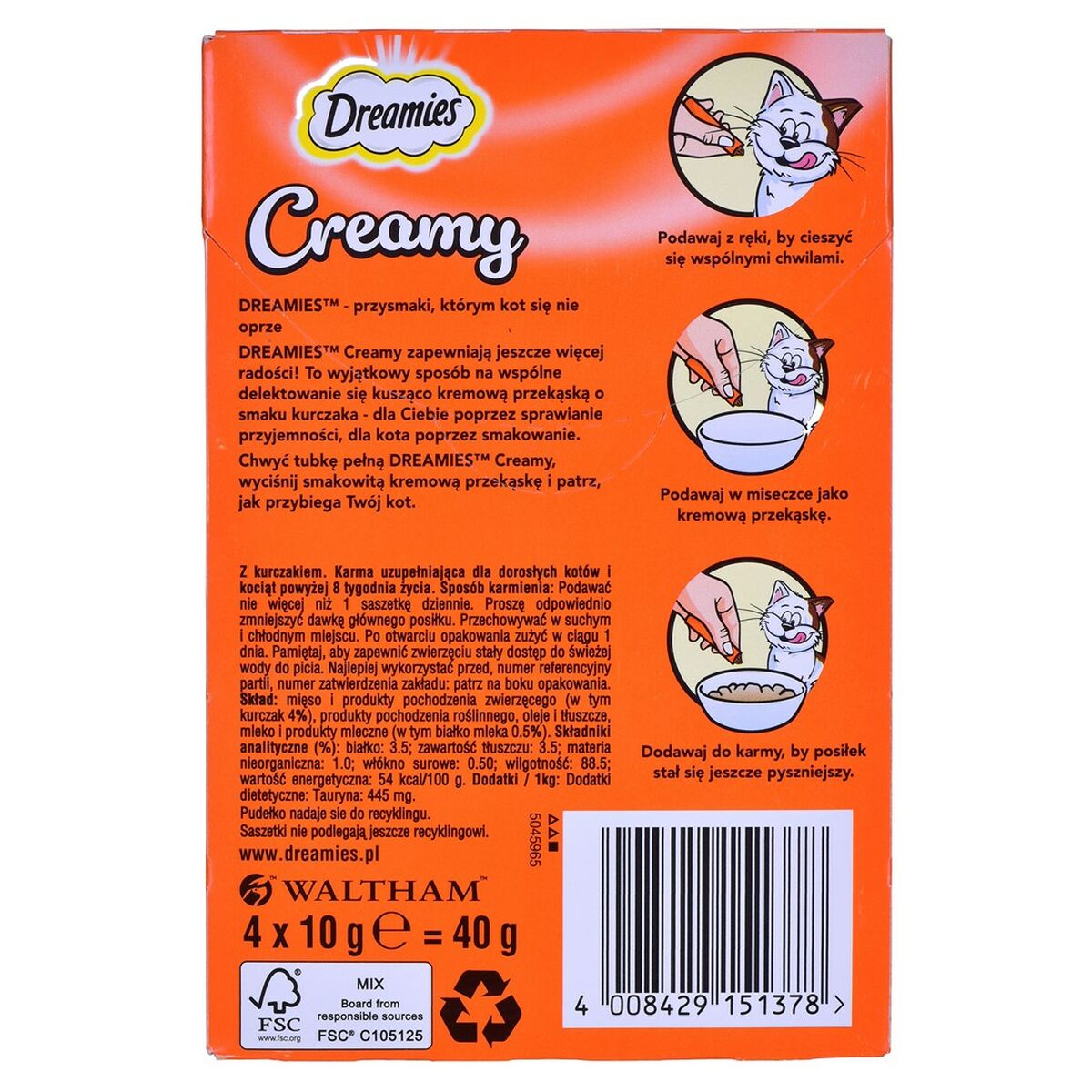 Spuntino per Cat Dreamies Creamy 4 x 10 g Pollo 5 S9108562_3