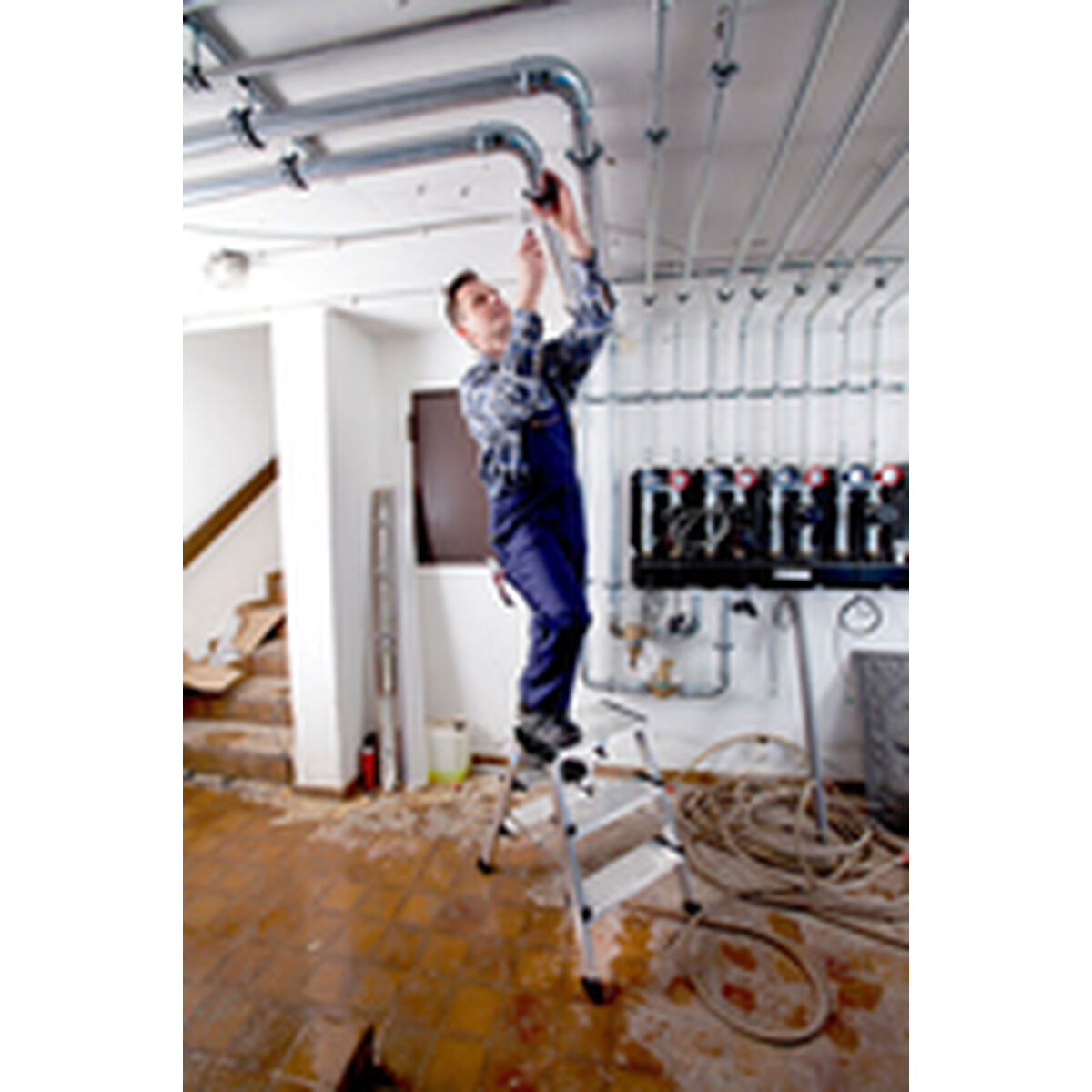 Scala pieghevole Krause 126030 Argentato Alluminio 3 S9120942_1