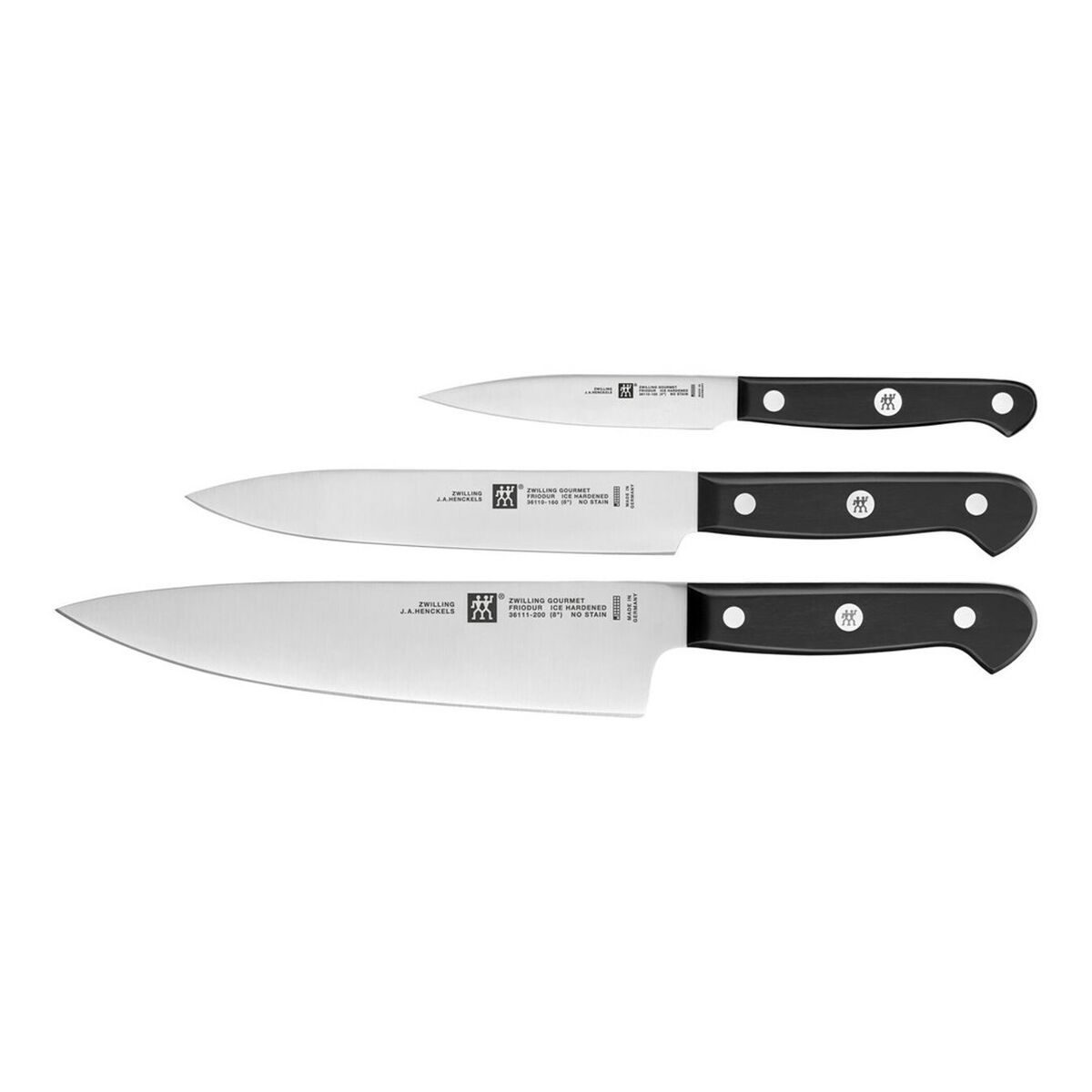 Set di Coltelli Zwilling 36130-003-0 Nero Plastica Acciaio forgiato 20 cm 16 cm 10 cm (3 Unità) 2 S9104614_0