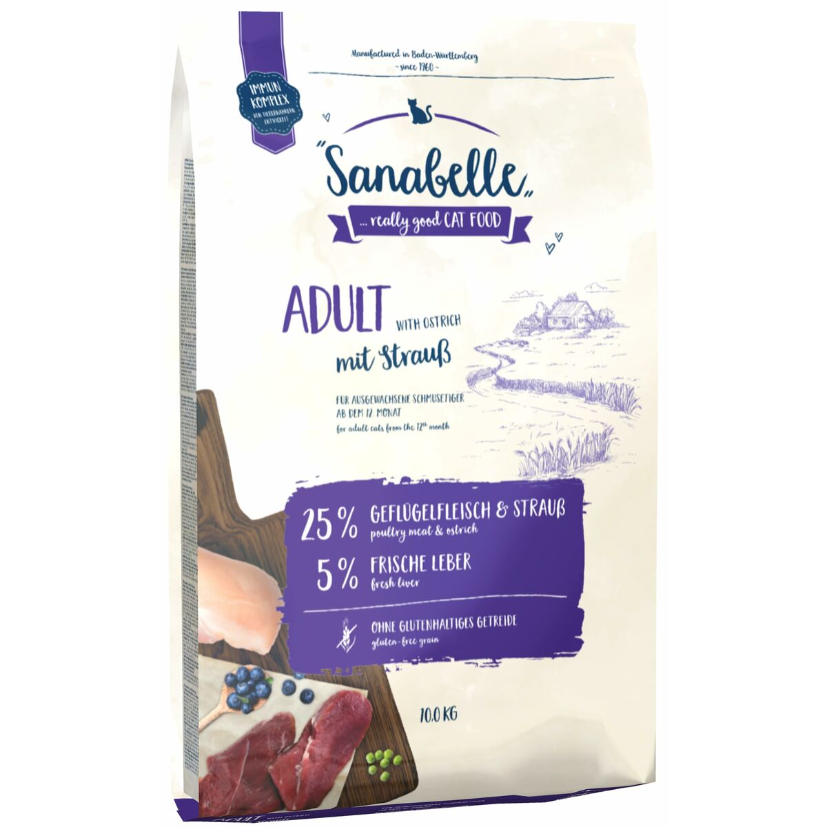 Cibo per gatti BOSCH Sanabelle Adult Ostrich Uccelli Struzzo 10 kg 2 S9195956_0