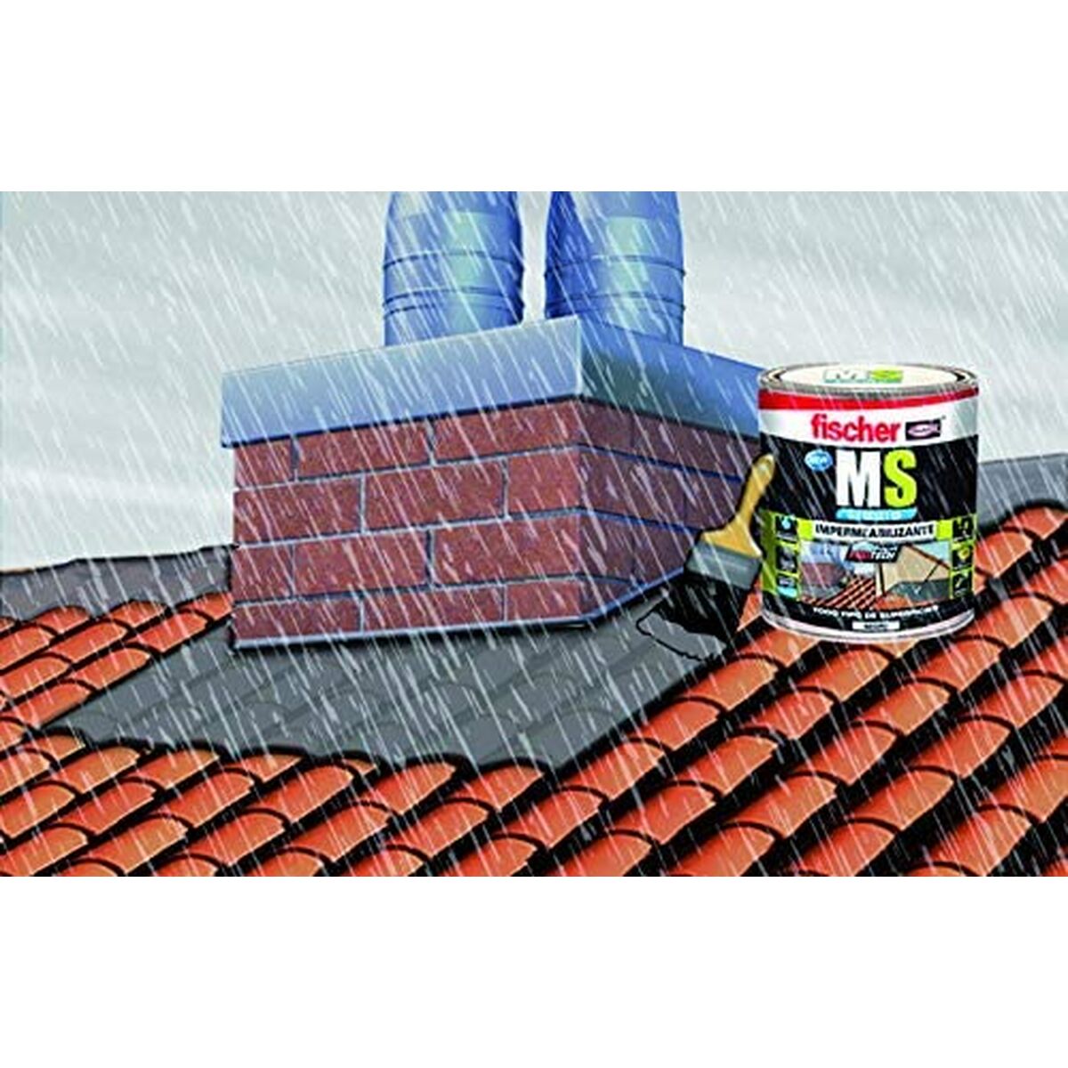Impermeabilizzazione Fischer MS 534615 Grigio 1 kg 4 S7905778_2