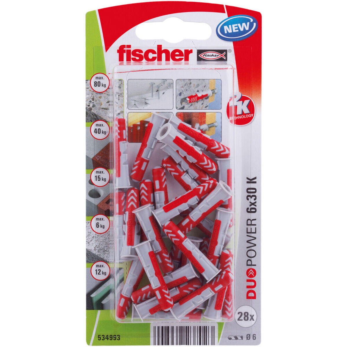 Tacchetti Fischer DuoPower 534993 Ø 6 x 30 mm Nylon (45 Unità) 3 S7905781_1