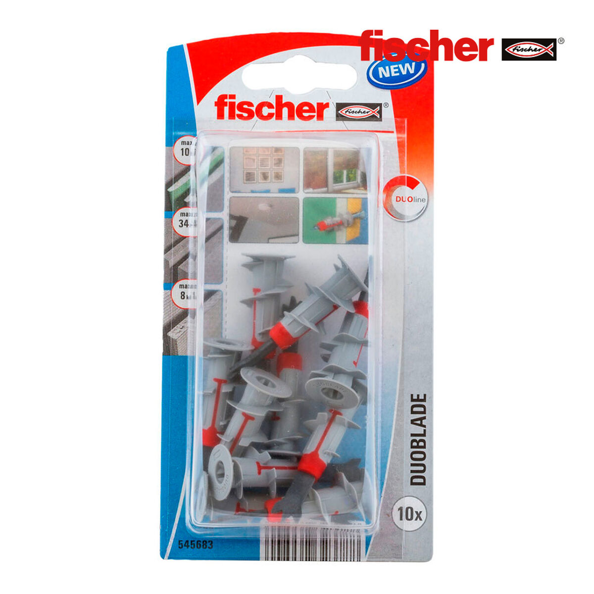 Tacchetti Fischer Duoblade Nylon Plastica (10 Unità) 15 S7908464_13