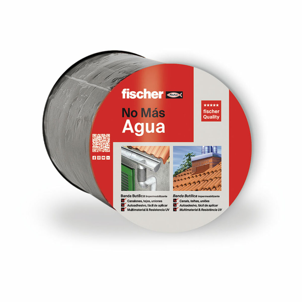 Nastro isolante Fischer 10 m x 10 cm Grigio 2 S7918304_0